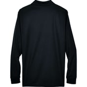 Back view of Tall Pinnacle Performance Long Sleeve Piquéé Polo