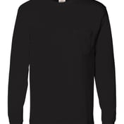 Front view of Authentic Long Sleeve Pocket T-Shirt