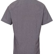 Back view of Microcheck Gingham Cotton Shirt