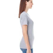 Side view of Ladies’ Fine Jersey Short-Sleeve Classic V-Neck