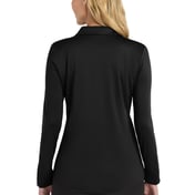 Back view of Women’s Silk Touch Performance Long Sleeve Polo