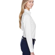 Side view of Ladies’ Crown Collection® Solid Broadcloth Woven Shirt