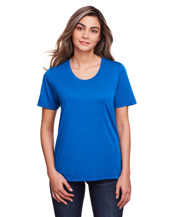 Front view of Ladies’ Fusion ChromaSoft Performance T-Shirt
