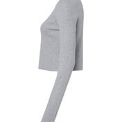 Side view of Women’s Micro Rib Long Sleeve Baby Tee