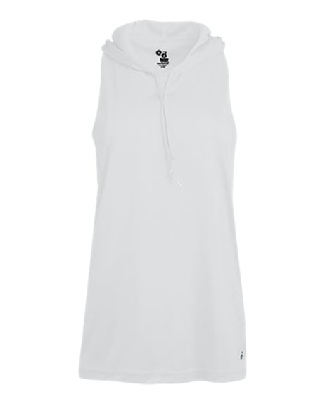 Front view of Women's B-Core Racerback Hooded Tank Top