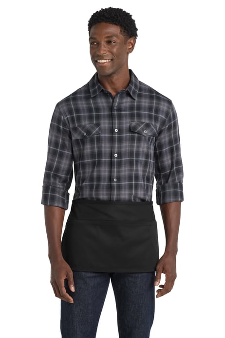 Frontview ofEasy Care Reversible Waist Apron With Stain Release