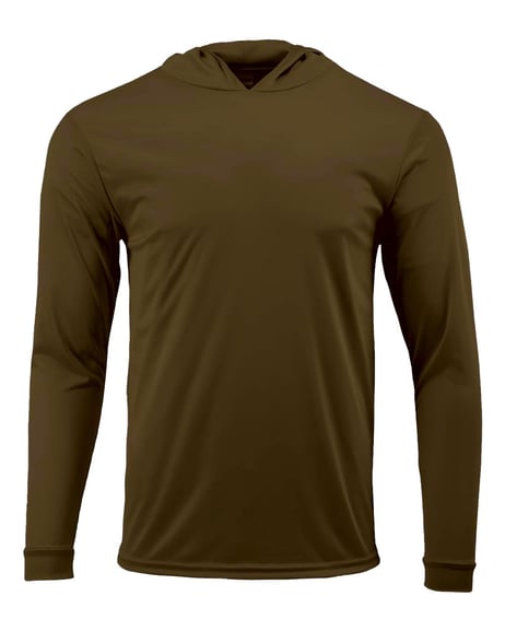 Front view of Bahama Performance Hooded Long Sleeve T-Shirt