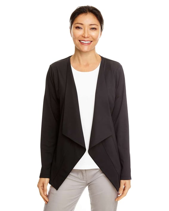 Front view of Women’s Perfect Fit™ Draped Open Blazer
