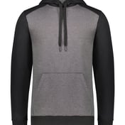 Front view of Unisex Three-Season Fleece Hooded Pullover