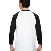 Back view of Adult 3/4-Sleeve Baseball Jersey