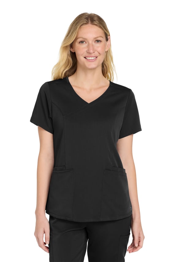 Front view of Women’s Premiere Flex Mock Wrap Top