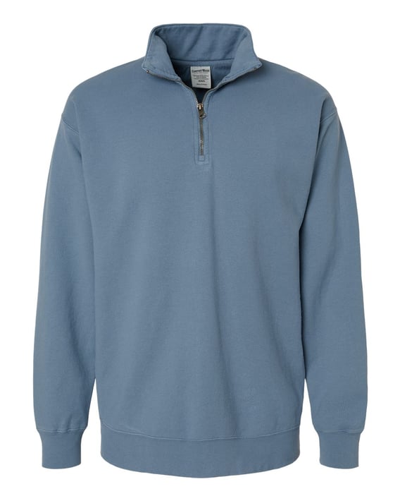 Front view of Garment-Dyed Quarter-Zip Sweatshirt
