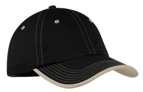 Front view of Vintage Washed Contrast Stitch Cap