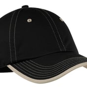 Front view of Vintage Washed Contrast Stitch Cap