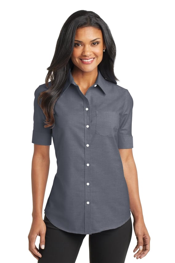Front view of Women’s Short Sleeve SuperPro Oxford Shirt