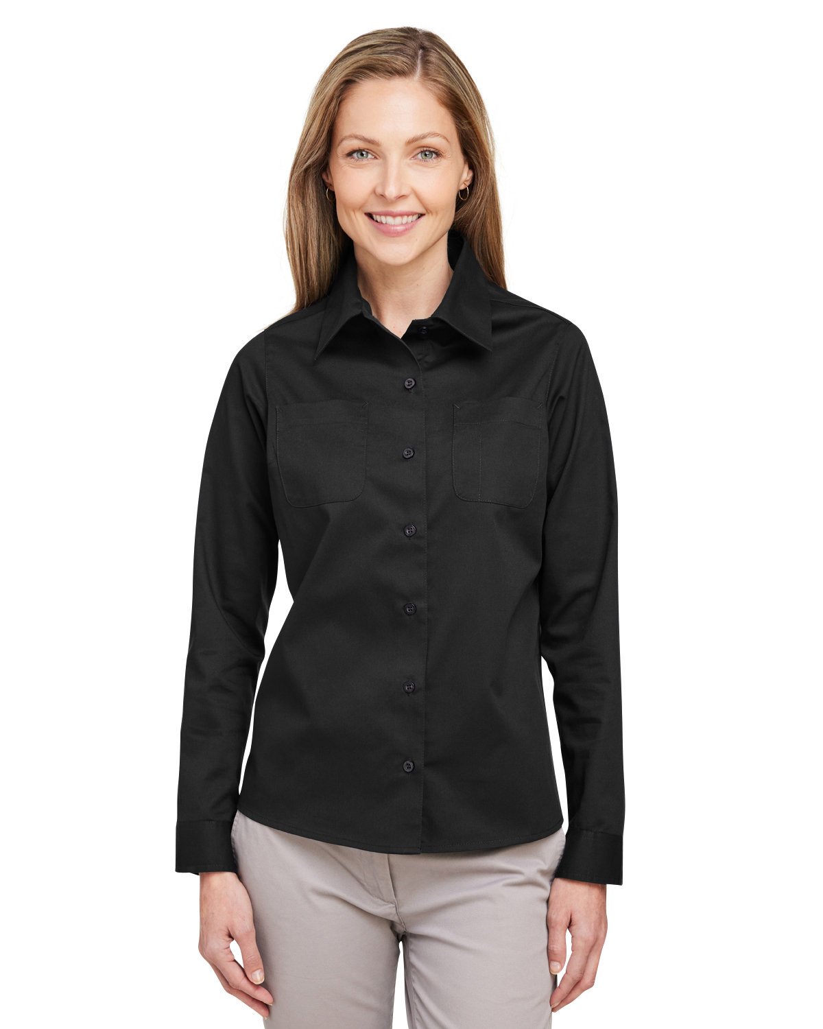 Front view of Ladies’ Advantage IL Long-Sleeve Workshirt