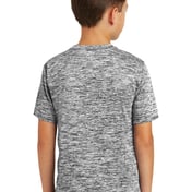 Back view of Youth PosiCharge® Electric Heather Tee