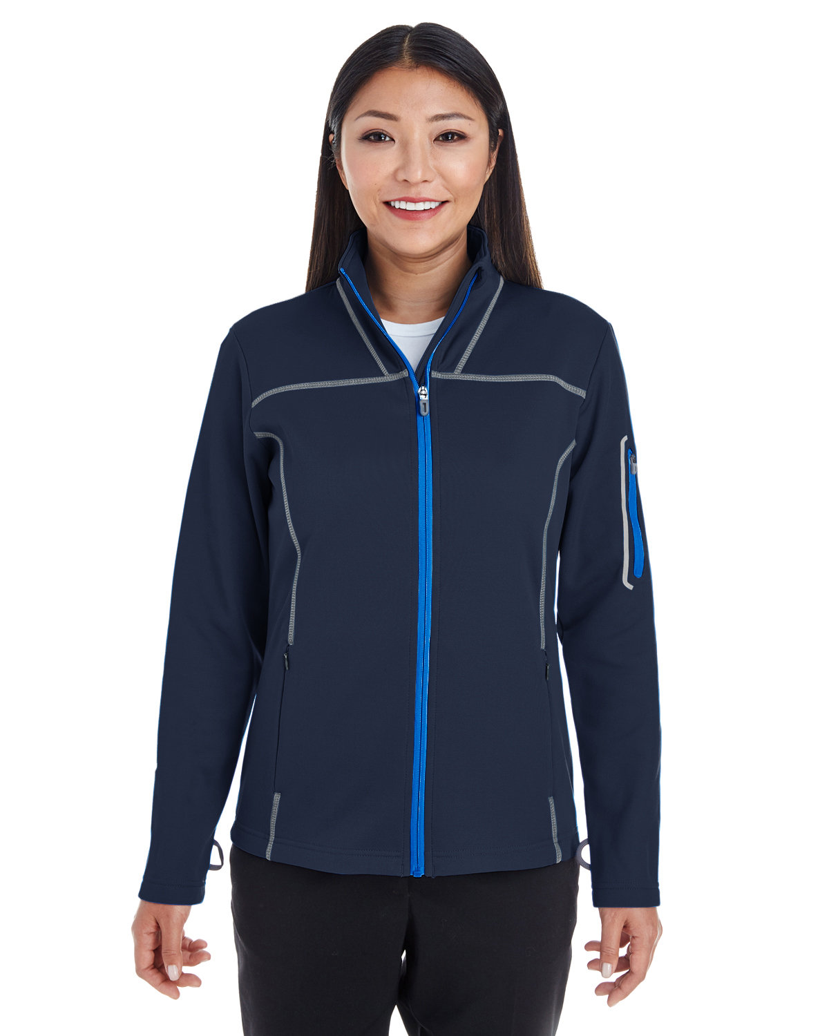 Front view of Ladies’ Endeavor Interactive Performance Fleece Jacket
