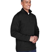 Side view of Newbury Mélange Fleece Quarter-Zip Pullover