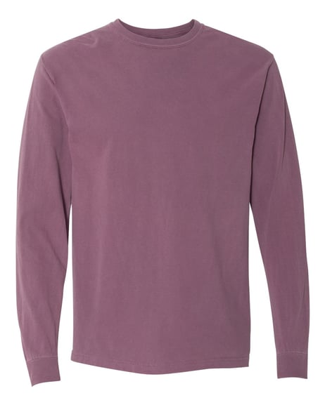 Frontview ofGarment-Dyed Heavyweight Long Sleeve T-Shirt