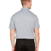 Back view of CrownLux Performance® Men’s Address Melange Polo