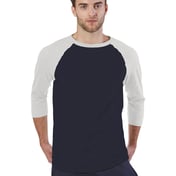 Front view of Adult Ringspun Slub Baseball T-Shirt