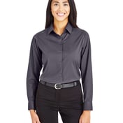 Front view of Women’s CrownLux Performance® Tonal Mini Check Woven Dress Shirt