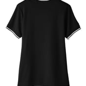 Back view of Women’s CrownLux Performance® Plaited Tipped V-Neck Shirt