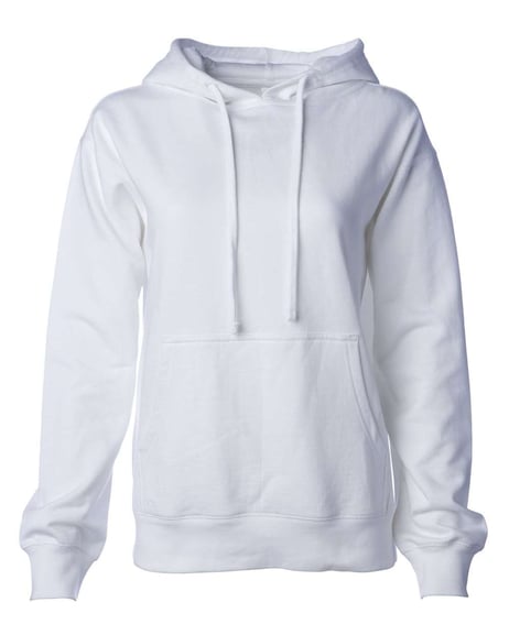 Front view of Women's Midweight Hooded Sweatshirt