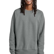 Front view of Unisex Organic CVC Fleece Crewneck Sweatshirt