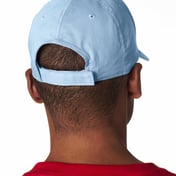 Back view of Adult Classic Cut Cotton Twill6-Panel Cap