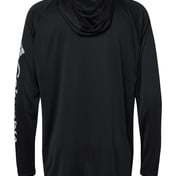 Back view of PFG Terminal Tackle™ Hooded Long Sleeve T-Shirt