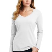 Front view of Women’s Long Sleeve Fan Favorite V-Neck Tee