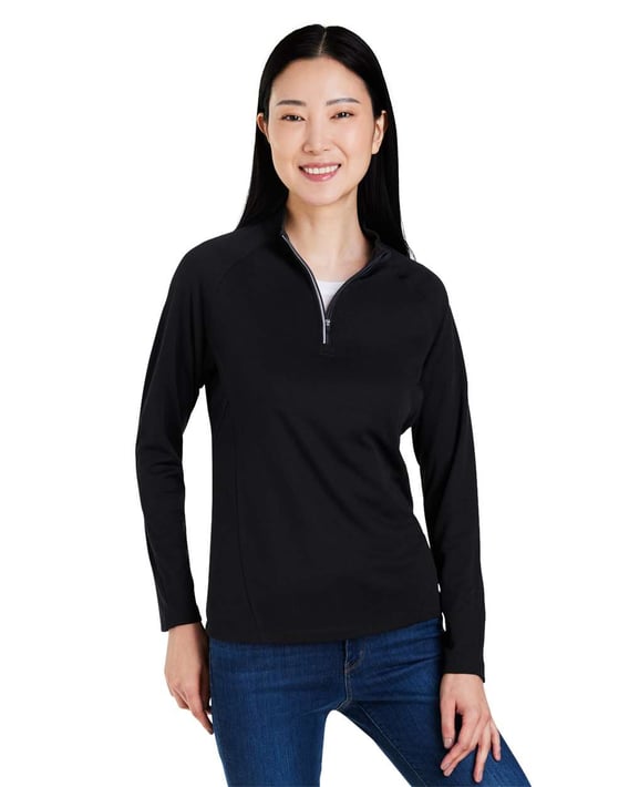Front view of Women’s Origin Performance Pique Quarter-Zip Pullover