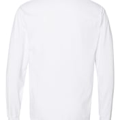 Back view of Garment-Dyed Long Sleeve T-Shirt