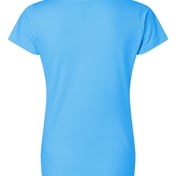 Back view of Women’s Fine Jersey V-Neck Tee