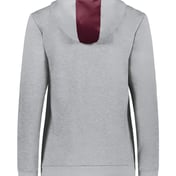 Back view of Women’s Eco Revive™ Three-Season Triblend Fleece Full-Zip Hooded Sweatshirt