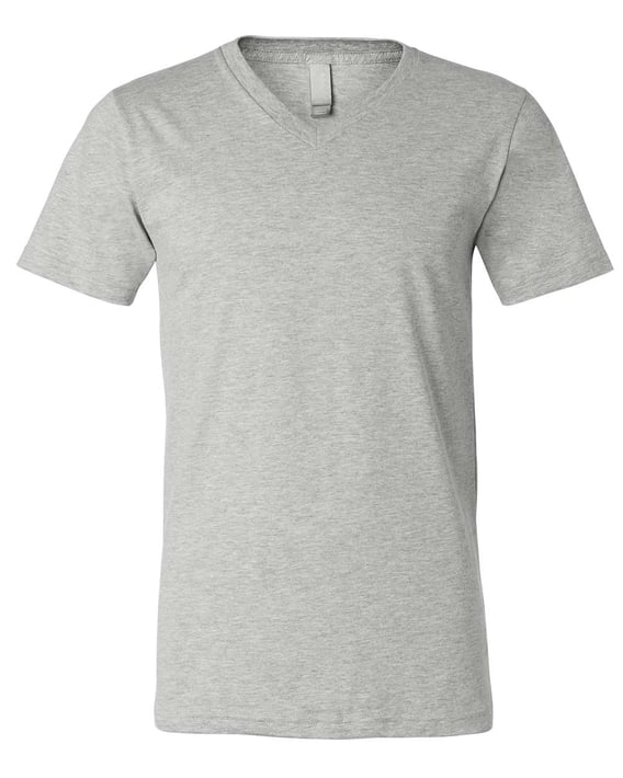 Front view of Heather CVC V-Neck Tee