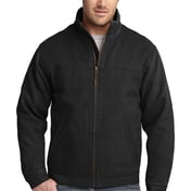 Front view of Washed Duck Cloth Flannel-Lined Work Jacket