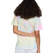 Back view of Unisex Made In USA Swirl Tie-Dye T-Shirt