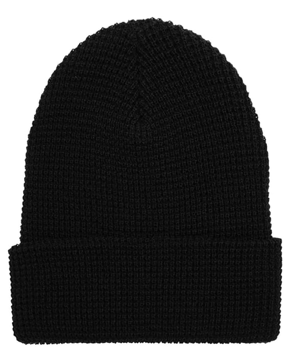 Front view of Waffle Cuffed Beanie