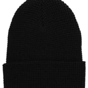 Front view of Waffle Cuffed Beanie