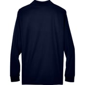 Back view of Tall Pinnacle Performance Long Sleeve Piquéé Polo