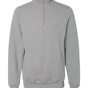 Front view of Dri Power® Quarter-Zip Cadet Collar Sweatshirt