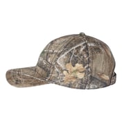 Side view of Camo Cap With American Flag Undervisor