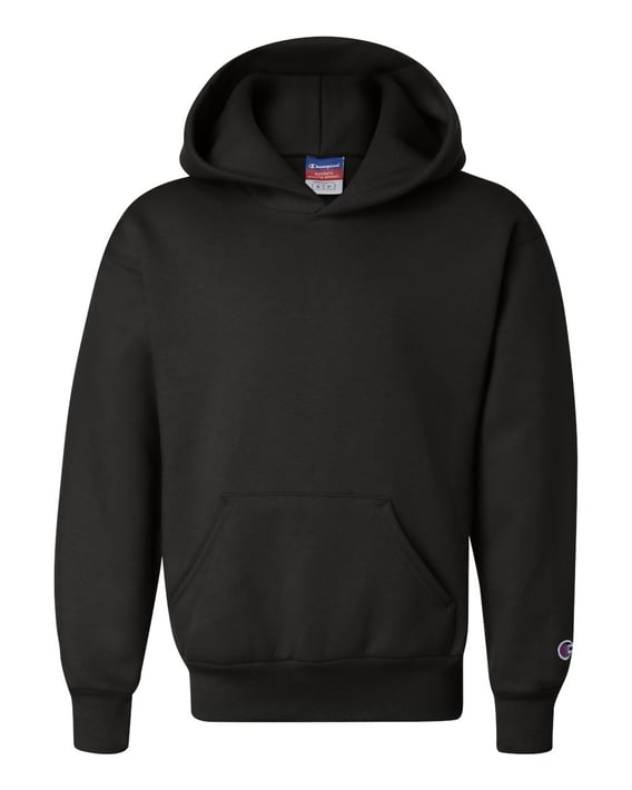 Front view of Powerblend® Youth Hooded Sweatshirt