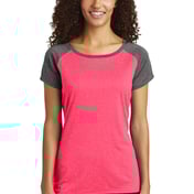 Front view of Women’s Heather-On-Heather Contender Scoop Neck Tee