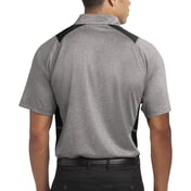 Back view of Heather Colorblock Contender Polo