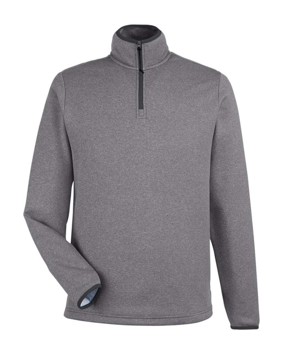 Front view of Venture Heathered Stripe Quarter-Zip Pullover