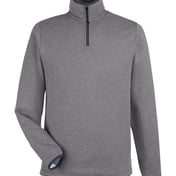 Front view of Venture Heathered Stripe Quarter-Zip Pullover